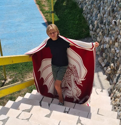 Drachen-Decke SCHUTZ Rot – Bild 2